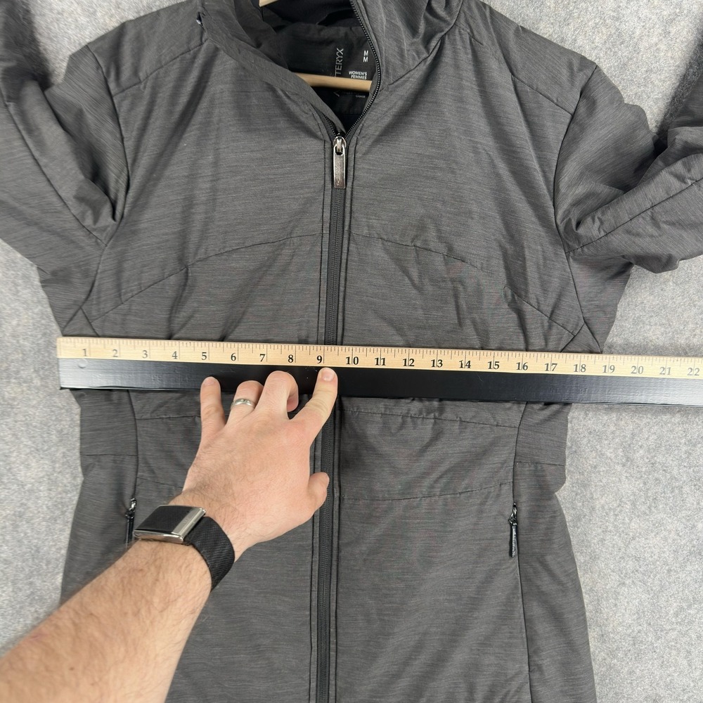 Arc'teryx Coat Womens Medium Gray Polycotton Darrah Hooded Insulated Parka - Picture 8 of 16